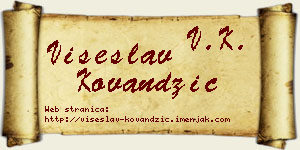 Višeslav Kovandžić vizit kartica